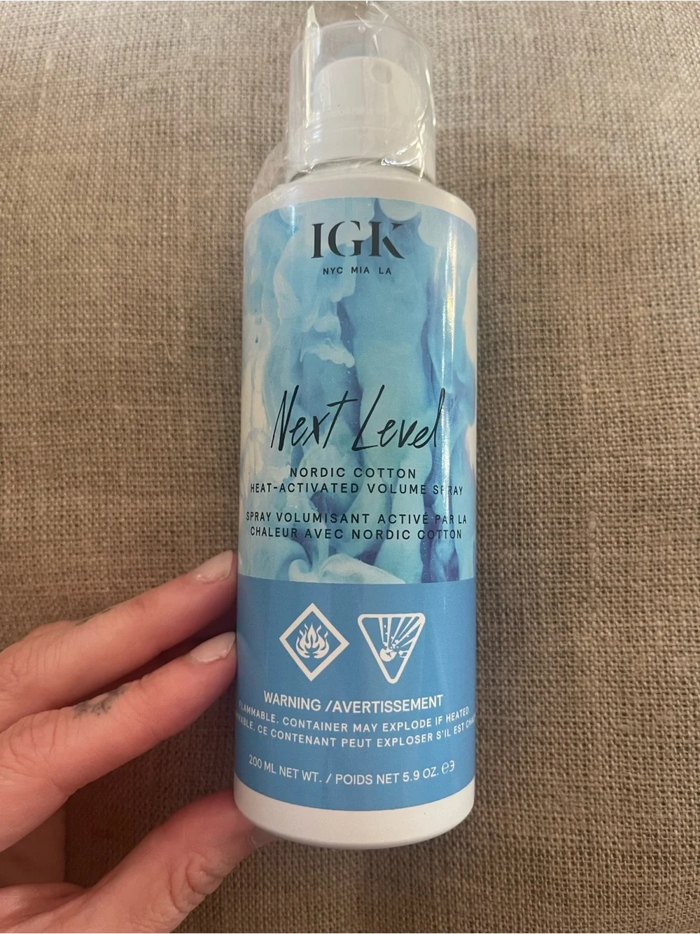 IGK Next Level Nordic Cotton Heat-Activated Volume Spray